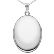 Sterling Silver Plain Oval Locket