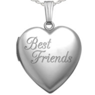 Sterling Silver Best Friends Heart Locket