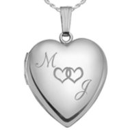 Sterling Silver Together Forever Heart Locket