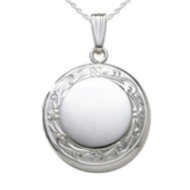 Sterling Silver Round Picture Locket