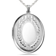 Extra LARGE Sterling Silver Oval Locket