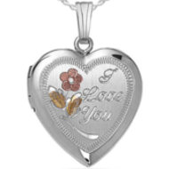 Sterling Silver "I Love You" Heart Locket