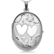 Sterling Silver Oval Four Photo Locket