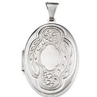 Sterling Silver Oval Picture Locket