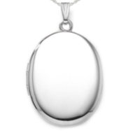 Sterling Silver XXL Plain Oval Locket