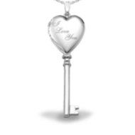 Sterling Silver "I Love You" KEY Locket