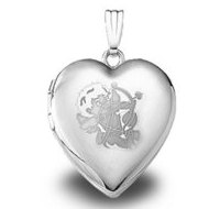 Sterling Silver "Sweetheart" Cupid Heart Locket