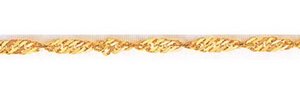 14K Singapore Chain (1.10mm Thick)