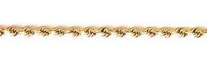 14k Diamond Cut Rope (2.5 mm Thick)