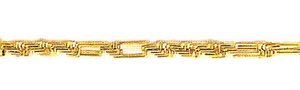 14k Emerald Cut Figaro Rope (thickness: 2.50mm)