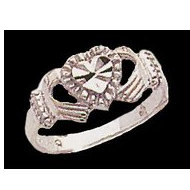 White Gold Claddagh Ring