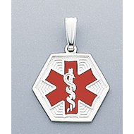 STERLING SILVER MEDICAL EMBLEM PENDANT