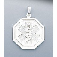 STERLING SILVER MEDICAL EMBLEM PENDANT