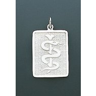 STERLING SILVER SQUARE MEDICAL EMBLEM PENDANT