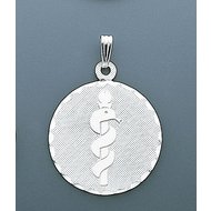 STERLING SILVER MEDICAL EMBLEM PENDANT
