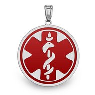 STERLING SILVER ENAMELED MEDICAL EMBLEM