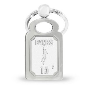 Personalized Stainless Steel Basketball Keychain