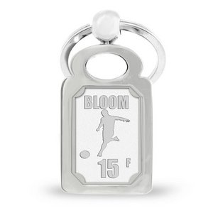 Personalized Stainless Steel Soccer Keychain