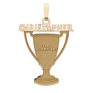 Custom Trophy Pendant w  Year   Number