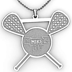 Personalized Lacrosse Pendant with Name   Number