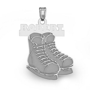 Custom Hockey Skates with Name Charm or  Pendant