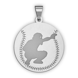 Baseball w  Catcher Silhouette Medal