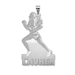 Custom Female Track or Runner Charm or Pendant