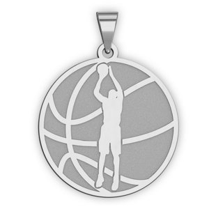 Basketball w  Player Silhouette Medal