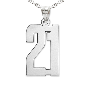 Number Charm or Pendant with 2 Digits