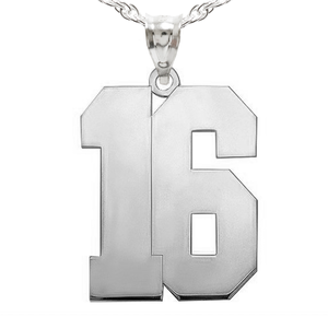 High Polished Number Pendant with 2 Digits