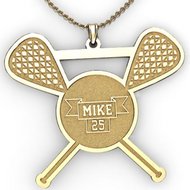 Personalized Lacrosse Pendant with Name Number