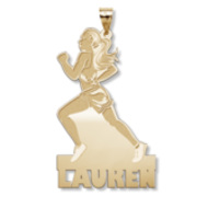 Custom Female Runner Charm or Pendant