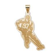 Custom Hockey Player Pendant w Number