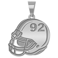 Custom Football  Helmet Pendant w/  Number