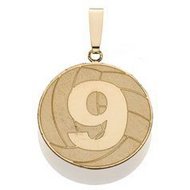 Custom Volleyball Pendant w Number