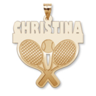 Custom Tennis Pendant w/ Name