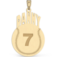Custom Softball Charm or Pendant w/ Name & Number