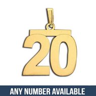 High Polished Number Pendant with 2 Digits