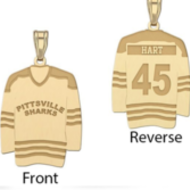 Hockey Jersey Pendant w/ Name & Number