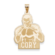 Custom Boxer Pendant w/ Number