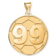 Custom Soccer Charm or Pendant w Number