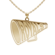 Custom Cheerleader "Megaphone" Pendant w/ Team Name
