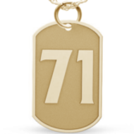 Dog Tag Number Pendant or Charm