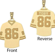 Football Jersey Pendant w/ Name & Number