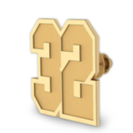 Custom Number Tie tack