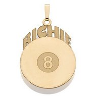 Custom Billiards Pendant "8 Ball" w/ Name