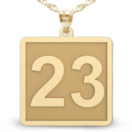 Square Shaped Number Pendant