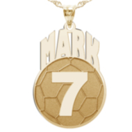 Custom Soccer Pendant w/ Name & Number