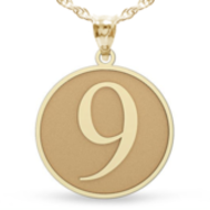 Round Number Pendant or Charm