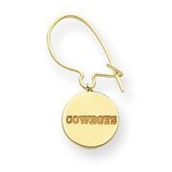 14K Dallas Cowboys Disc Cowboys Wire Earrings